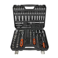 (202 Pcs) Juego de Sockets de 1/4", 3/8" y 1/2"