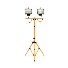 (16,000 Lumens) Reflector Tipo Halogeno De Doble Cabezal Con Tripode 110V-400W