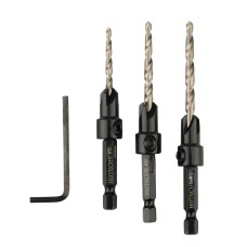 (3 Pcs) Juego de Brocas Avellanadoras