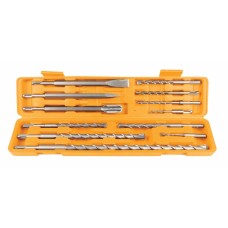 (12 Pcs) Juego De Brocas y Cinceles SDS-PLUS                                                                             *