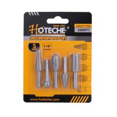 (5 Pcs) Juego Fresa Lima Rotativa Para Madera 1/4"                                                                       *