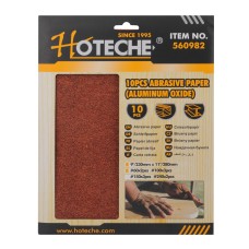 10 piezas de papel abrasivo (óxido de aluminio)