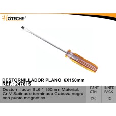 DESTORNILLADOR PLANO  6X150mm *