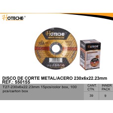 9" Disco De debaste Para Metal T27 (1/4")                                                                                *